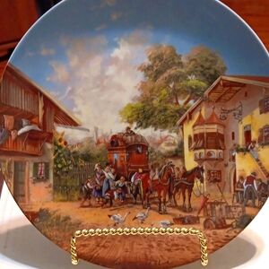 # Collector's plate 'Ankunft Der Postkutsch' 'Arrival of the Stagecoach ' F6687